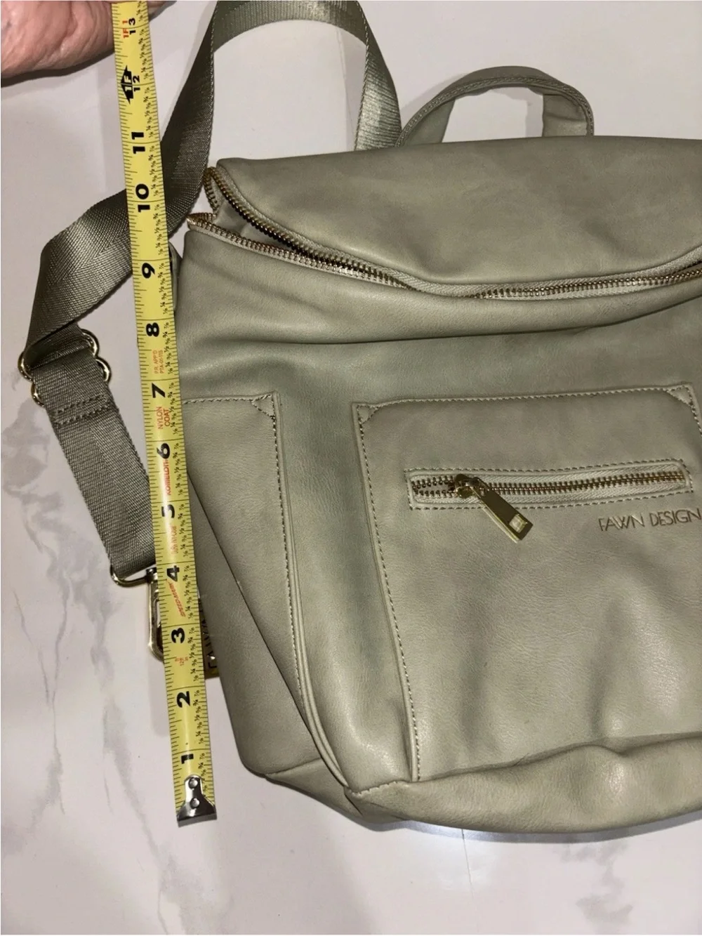 NEW Fawn Design The Original Diaper Bag, Backpack, Purse w crossbody strap Green